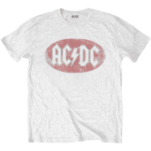 AC/DC Ing Oval Logo Vintage Unisex White XL kép