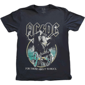 AC/DC Ing For Those About To Rock Yellow Outlines Unisex Black 2XL kép