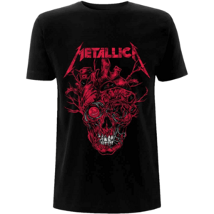 Metallica Ing Heart Skull Unisex Black M kép