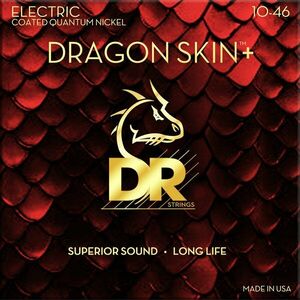 DR Strings Dragon Skin+ Coated Medium 10-46 Elektromos gitárhúrok kép