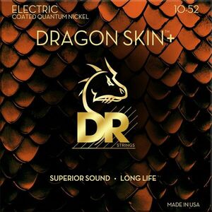 DR Strings Dragon Skin+ Coated Medium to Heavy 10-52 Elektromos gitárhúrok kép