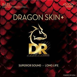 DR Strings Dragon Skin+ Coated Steel Medium Light 45-100 Basszusgitár húr kép