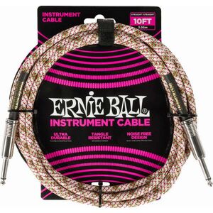 Ernie Ball Braided Instrument Cable Straight/Straight 3 m Egyenes - Egyenes Hangszórókábel kép