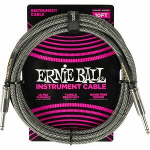 Ernie Ball Braided Instrument Cable Straight/Straight 3 m Egyenes - Egyenes Hangszórókábel kép