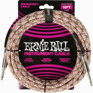 Ernie Ball Braided Instrument Cable Straight/Straight 5, 5 m Egyenes - Egyenes Hangszórókábel kép