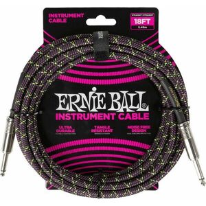 Ernie Ball Braided Instrument Cable Straight/Straight 5, 5 m Egyenes - Egyenes Hangszórókábel kép