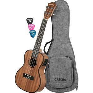 Cascha HH2035EL Mahogany LH Set Koncert ukulele kép