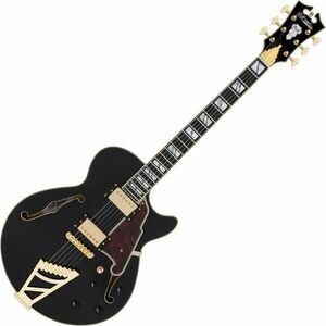 D'Angelico Excel SS Solid Black Félakusztikus - jazz-gitár kép