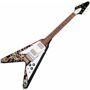 Epiphone Jimi Hendrix Love Drops Flying V Black Elektromos gitár kép