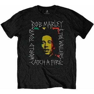 Bob Marley Ing Rasta Scratch Unisex Black S kép