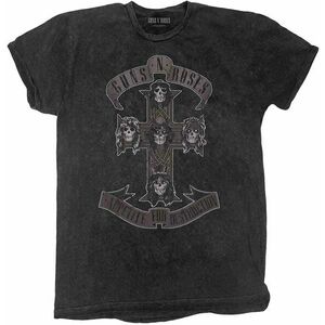 Guns N' Roses Ing Monochrome Cross Unisex Dip-Dye on Black 2XL kép