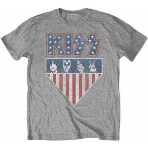 Kiss Ing Stars And Stripes Unisex Grey 2XL kép