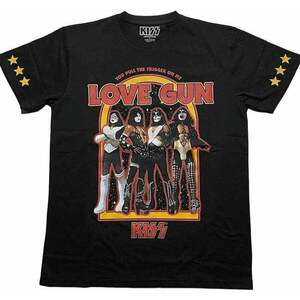 Kiss Ing Love Gun Stars Unisex Black M kép