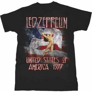 Led Zeppelin Ing Stars N' Stripes USA '77. Unisex Black XL kép