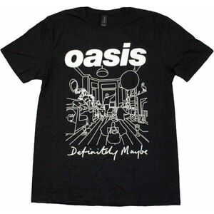 Oasis Ing Definitely Maybe Line Drawing Unisex Black 2XL kép