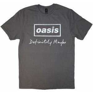 Oasis Ing Definitely Maybe Distressed Text Logo Unisex Charcoal Grey L kép