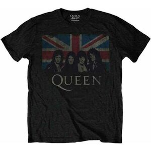 Queen Ing Vintage Union Jack Unisex Black M kép