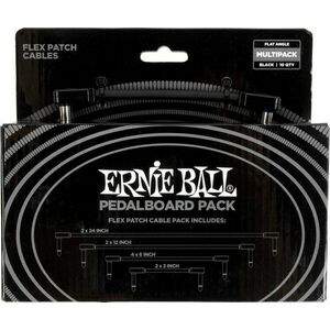 Ernie Ball Flex Patch Cables Pedalboard Multi-Pack 15, 24 cm-30, 48 cm-60, 96 cm-7, 62 cm Pipa - Pipa Patch kábel kép