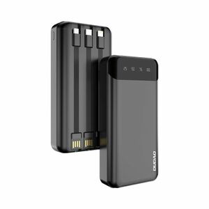 Dudao K6Pro+ Power Bank 20000mAh 2x USB + kábel USB-C / Lightning / Micro USB, fekete (Dudao K6Pro+) kép