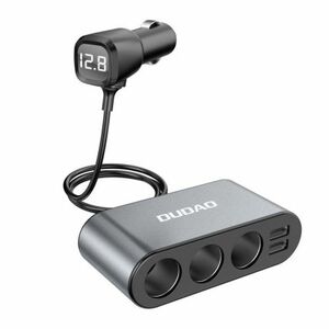 Dudao R1Pro autós töltő 2x USB / 3x Splitter, fekete (R1Pro black) kép