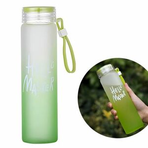 Livefy üveg palack Glassy 400ml, zöld kép