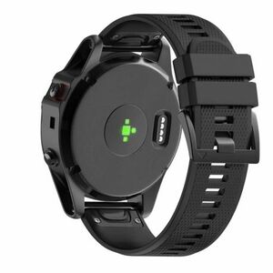 BStrap Silicone Acton szíj Garmin Fenix 5 / 6 / 6 Pro / 7 / 8 47mm / E, black (SGA001C01) kép