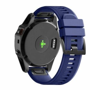 BStrap Silicone Acton szíj Garmin Fenix 5 / 6 / 6 Pro / 7 / 8 47mm / E, dark blue (SGA001C03) kép