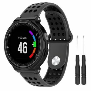 BStrap Silicone Sport szíj Garmin Forerunner 235, dark gray/black (SGA002C09) kép