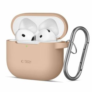 Tech-Protect Silicone Hook tok Apple AirPods 4, bézs kép