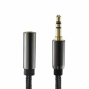 MG audio kábel 3.5mm mini jack F/M 5m, fekete kép