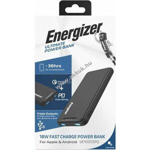 Energizer Ultimate Power Bank 18W, 10000mAh, gyorstöltő kép