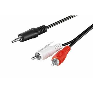 Audiokábel jack adapter 3, 5 mm-es -> sztereó RCA 1.5m - Kiárusítás! kép