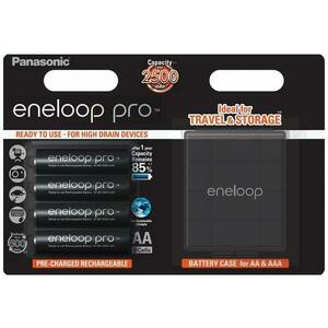 AA eneloop pro 2450mAh (4) + BOX (BK-3HCDEC/4BE) kép