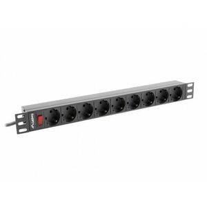 9 Plug PDU 1U (PDU-09F-0300-BK) kép