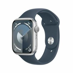 Apple Watch Series 9 GPS 45mm ezüst Aluminium Case Storm Kék Sport szíjjal - M/L kép