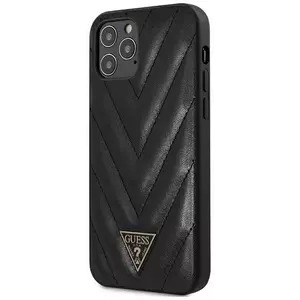 Tok Guess iPhone 12 Pro Max 6, 7" Black hardcase V-Quilted Collection (GUHCP12LPUVQTMLBK ) kép