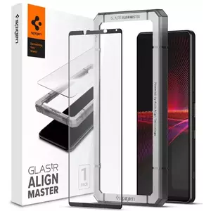 TEMPERED KIJELZŐVÉDŐ FÓLIA SPIGEN ALM GLASS FC SONY XPERIA 1 III BLACK (AGL02893) kép