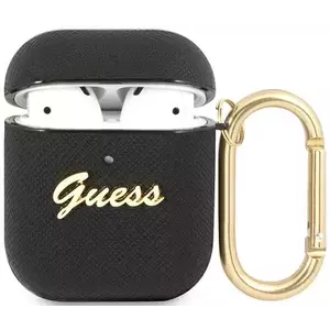 Guess GUA2SASMK AirPods cover black Saffiano Script Metal Collection (GUA2SASMK) kép