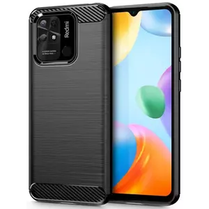 Tok TECH-PROTECT TPUCARBON XIAOMI REDMI 10C BLACK (9589046922343) kép