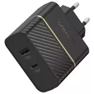 Töltő OTTERBOX EU WALL CHARGER 30W/BLACK PROPACK USB-C-18W USB-A-12 (78-80867) kép