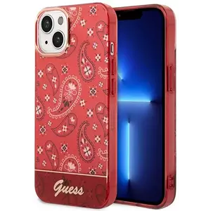 Tok Guess GUHCP14SHGBNHR iPhone 14 6, 1" red hardcase Bandana Paisley (GUHCP14SHGBNHR) kép