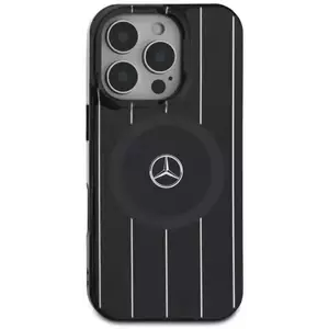 Tok Mercedes MEHMP16S23HRSK iPhone 16 6.1" black hardcase MB Double Layer Crossed Lines MagSafe (MEHMP16S23HRSK) kép