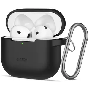 Tok TECH-PROTECT SILICONE HOOK APPLE AIRPODS 4 BLACK (5906302370047) kép