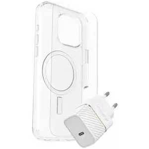 Tok OTTERBOX SYMMETRY iP 16 Pro Max CLEAR MAGSAFE/PREM GLASS/EU USB-C WALL CHARGER 30W-WHITE (78-81435) kép