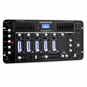 Auna Pro Kemistry 3 B, 4 csatornás DJ keverőpult, bluetooth, USB, SD, phono, fekete kép