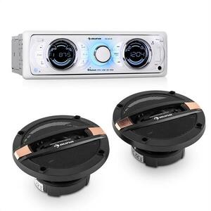 Auna MD-170-BT Car-HiFi-Set autórádió + négyutas autóhangfal, MP3, USB, SD, BT kép