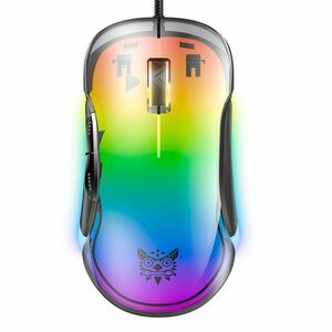 Onikuma CW925 RGB átlátszó Gamer egér - színes kép