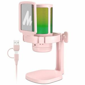 MAONO DGM20 USB Streamer/Gamer mikrofon RGB - pink kép