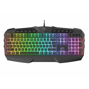 TRUST GXT881 ODYSS SEMI-MECH Gamer vezetékes billentyűzet, RGB háttérvilágítás, USB, fekete HU kép