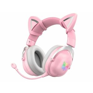 Onikuma B20 Cicafüles Vezeték Nélküli Gamer Headset, Pink kép